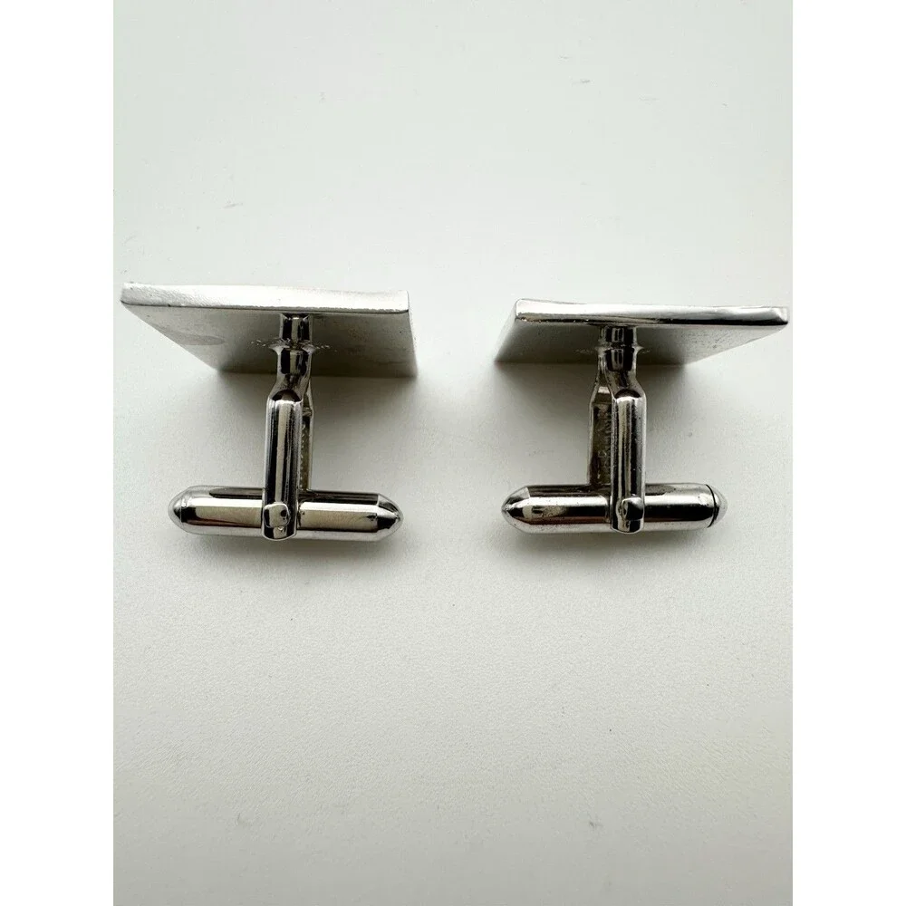 925 Sterling Silver Vintage Modernist Cufflinks